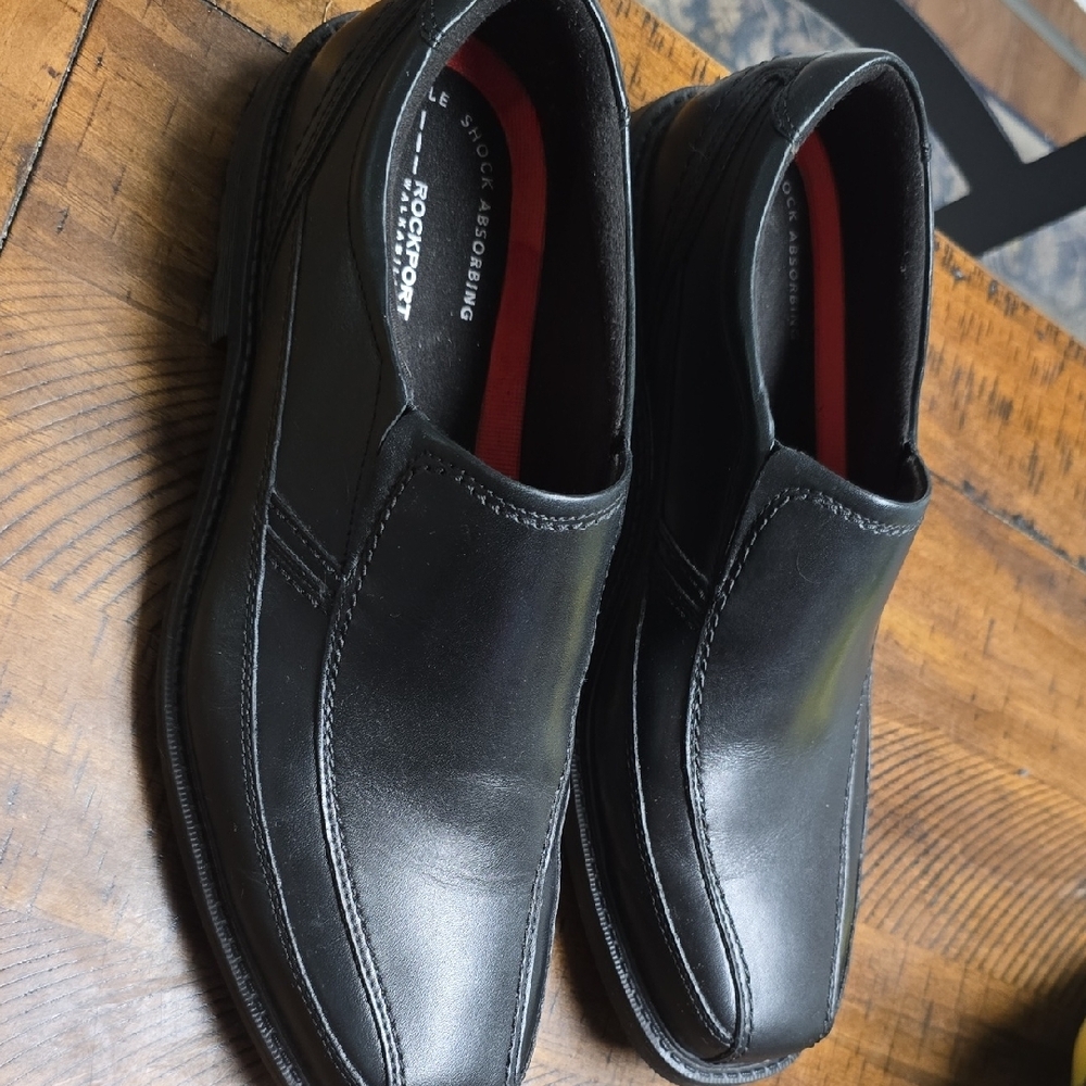 Rockport Black Loafers Classic Slip-On Comfort
